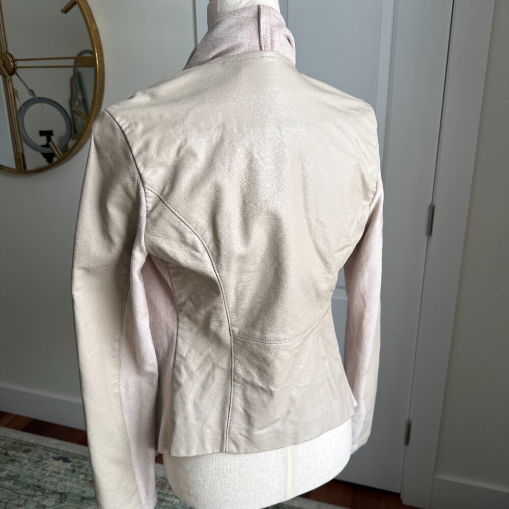 Blank NYC Faux Leather and Suede Drapey Lightweight Jacket Size Small - Picture 5 of 11